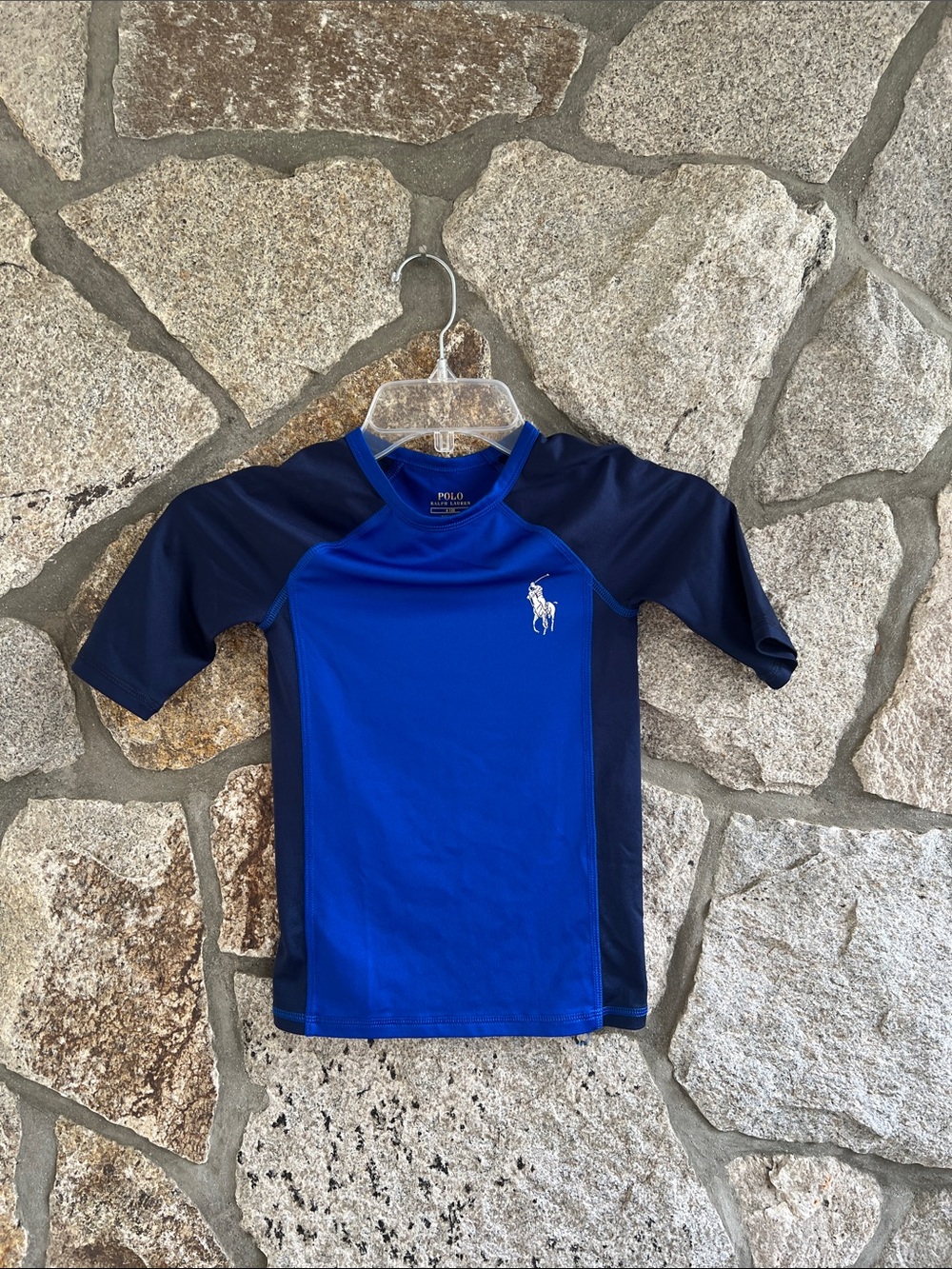 Polo by Ralph Lauren Boys' Royal Blue and Navy Short Sleeve Rashguard